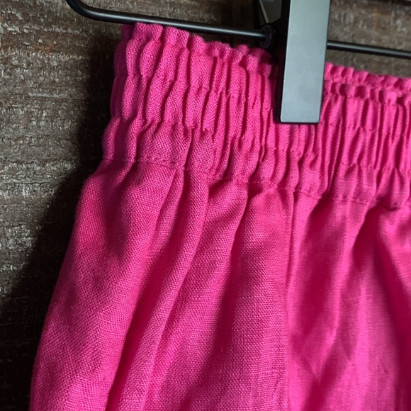 New Hill House The Paz Skirt pink size small linen ruffle feminine beachy preppy - Picture 4 of 12